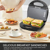 Aigostar Sandwich Maker with Non-stick Deep Grid Surface for Egg