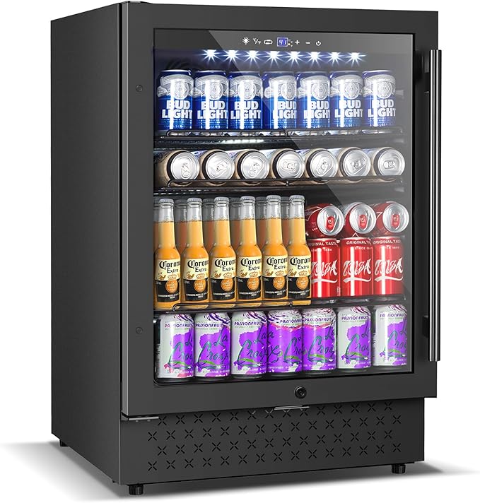 24 Inch Beverage Refrigerator, 5.2 Cu. Ft. Drink Refrigeratorough to suit the various needs of the home