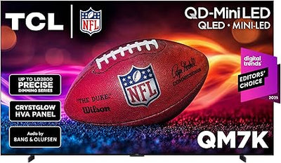 TCL 98 Inch Class QM7K Series | Mini LED QLED 4K HDR | 98QM7K, 2025 Model | 120HZ-144HZ Anti Reflective Screen Smart Google TV Dolby Atmos Onkyo Audio | Voice Remote Alexa Gaming Streaming Television