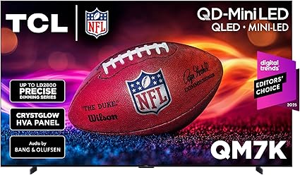 TCL 98 Inch Class QM7K Series | Mini LED QLED 4K HDR | 98QM7K, 2025 Model | 120HZ-144HZ Anti Reflective Screen Smart Google TV Dolby Atmos Onkyo Audio | Voice Remote Alexa Gaming Streaming Television